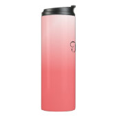 Roze en witte Design Thermosbeker (Gedraaid links)