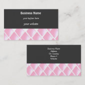 Roze en witte diamanten visitekaartje (Voorkant / Achterkant)