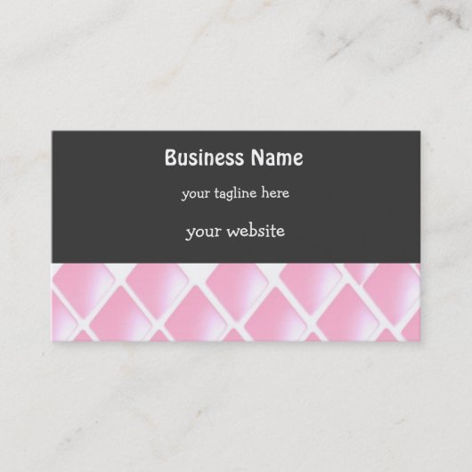 Roze en witte diamanten visitekaartje (Voorkant)