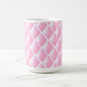 Roze en witte diamantontwerp koffiemok (Center)
