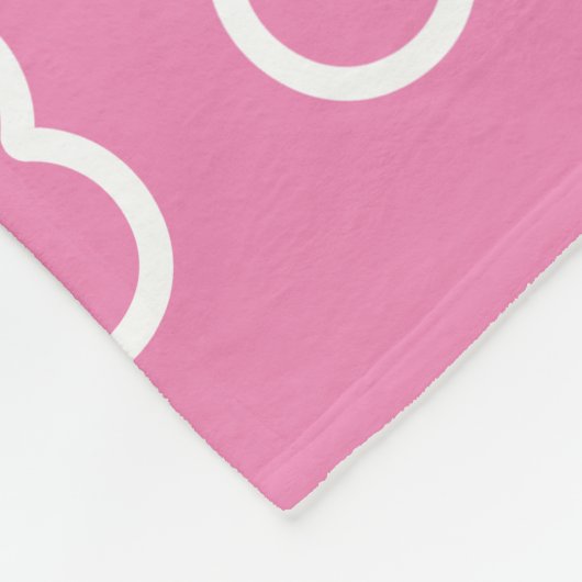 Roze en witte dog bot - Aangepast pakket Fleece Deken (Hoek)