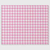Roze en witte dogtooth patroon Kerstmis Cadeaupapier (Vlak)