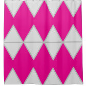 Roze en witte douchegordijn (Voorkant)