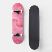 Roze en witte drieluikskateboard skateboard (Voorkant)