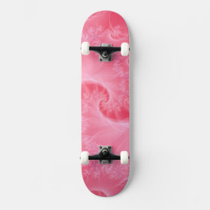 Roze en witte drieluikskateboard skateboard