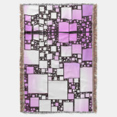 Roze en witte driemannen dop deken (Voorkant Verticaal)