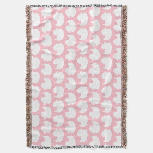 Roze en witte drift-patroon deken (Voorkant Verticaal)