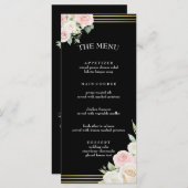 Roze en witte Dusky Blooms Flat Menu (Voorkant / Achterkant)