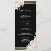 Roze en witte Dusky Blooms Flat Menu (Voorkant)