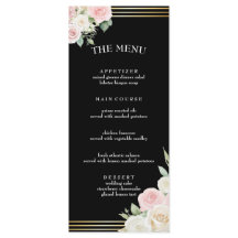 Roze en witte Dusky Blooms Flat Menu