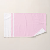 Roze en witte, eenvoudige strips bad handdoek (Handdoek)
