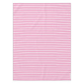 Roze en witte eenvoudige strips tafelkleed (Voorkant)
