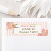 =Roze en witte  etiketten voor de terugkeer van vo (Insitu)