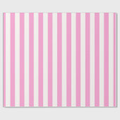 Roze en witte extra grote stripe patroon cadeaupapier (Vlak)