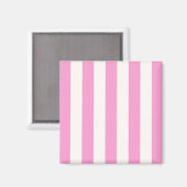 Roze en witte extra grote stripe patroon magneet (Voorkant / Achterkant)