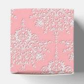Roze en witte Fancy Bloemschors Patroon Bedankdoosjes (Bovenkant)