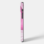 Roze en witte faux marmer Case-Mate iPhone case (Achterkant / Links)
