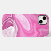 Roze en witte faux marmer Case-Mate iPhone case (Achterkant (horizontaal))