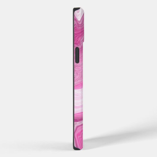 Roze en witte faux marmer Case-Mate iPhone case (Achterkant / Rechts)