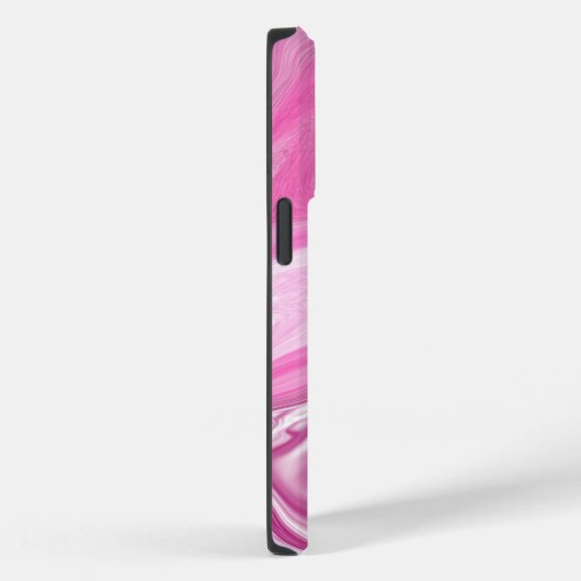 Roze en witte faux marmer Case-Mate iPhone case (Achterkant / Rechts)