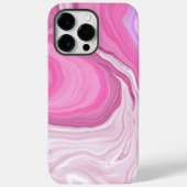Roze en witte faux marmer Case-Mate iPhone case (Achterkant)