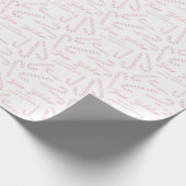 Roze en witte Feestdagen met kerstmis Cadeaupapier (Hoek)