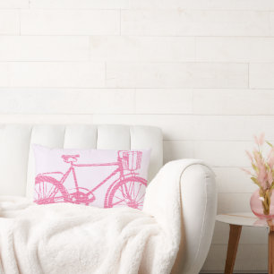Roze en witte fietsenpiloot kussen
