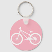 Roze en witte fietsenSleutelhanger Sleutelhanger (Voorkant)
