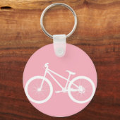 Roze en witte fietsenSleutelhanger Sleutelhanger (Voorkant)