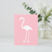 Roze en witte flamingo briefkaart (Staand voorkant)
