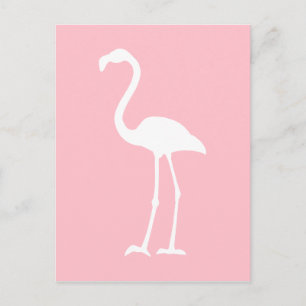 Roze en witte flamingo briefkaart