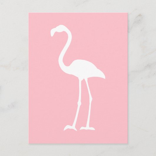 Roze en witte flamingo briefkaart (Voorkant)