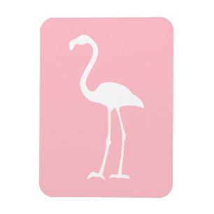 Roze en witte flamingo magneet
