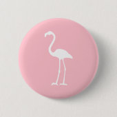 Roze en witte flamingo ronde button 5,7 cm (Voorkant)