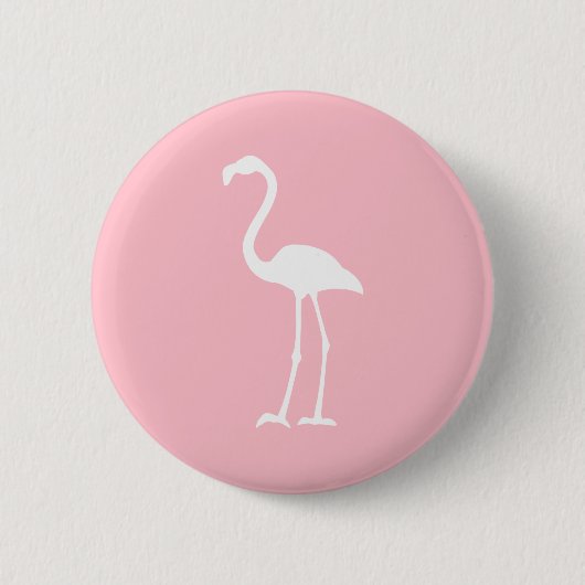 Roze en witte flamingo ronde button 5,7 cm (Voorkant)