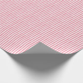 Roze en witte flamingo scheve strepen cadeaupapier (Hoek)