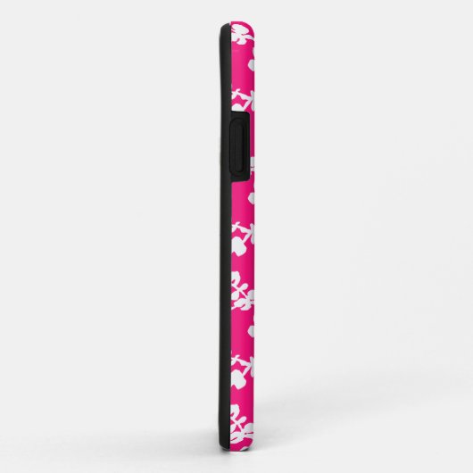 Roze en witte flora, herstellend patroon Case-Mate iPhone case (Achterkant/rechts)