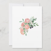 Roze en witte Floral 90e verjaardag Kaart (Achterkant)