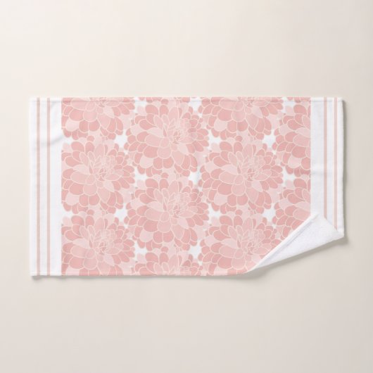 Roze en witte Floral Bad Handdoek (Handdoek)