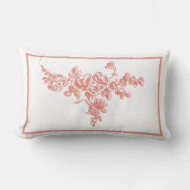  Roze en Witte Floral Bough Lumbar Kussen
