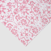 Roze en witte Floral Damask Tissuepapier (Detail)