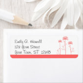 Roze en witte Floral Label (Insitu)