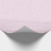 Roze en witte Floral Patroon Cadeaupapier (Hoek)