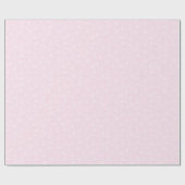 Roze en witte Floral Patroon Cadeaupapier (Vlak)