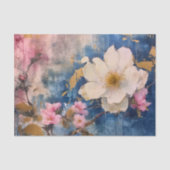 Roze en witte Floral Tissuepapier (Voorkant)