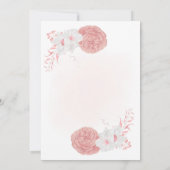 roze en witte florale geometrische verjaardagsfees kaart (Achterkant)