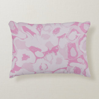 Roze en witte florale textiel accent kussen