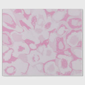 Roze en witte florale textiel cadeaupapier (Vlak)
