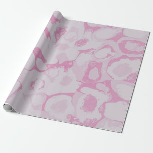 Roze en witte florale textiel cadeaupapier