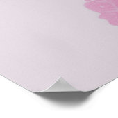 Roze en witte florale textiel poster (Hoek)